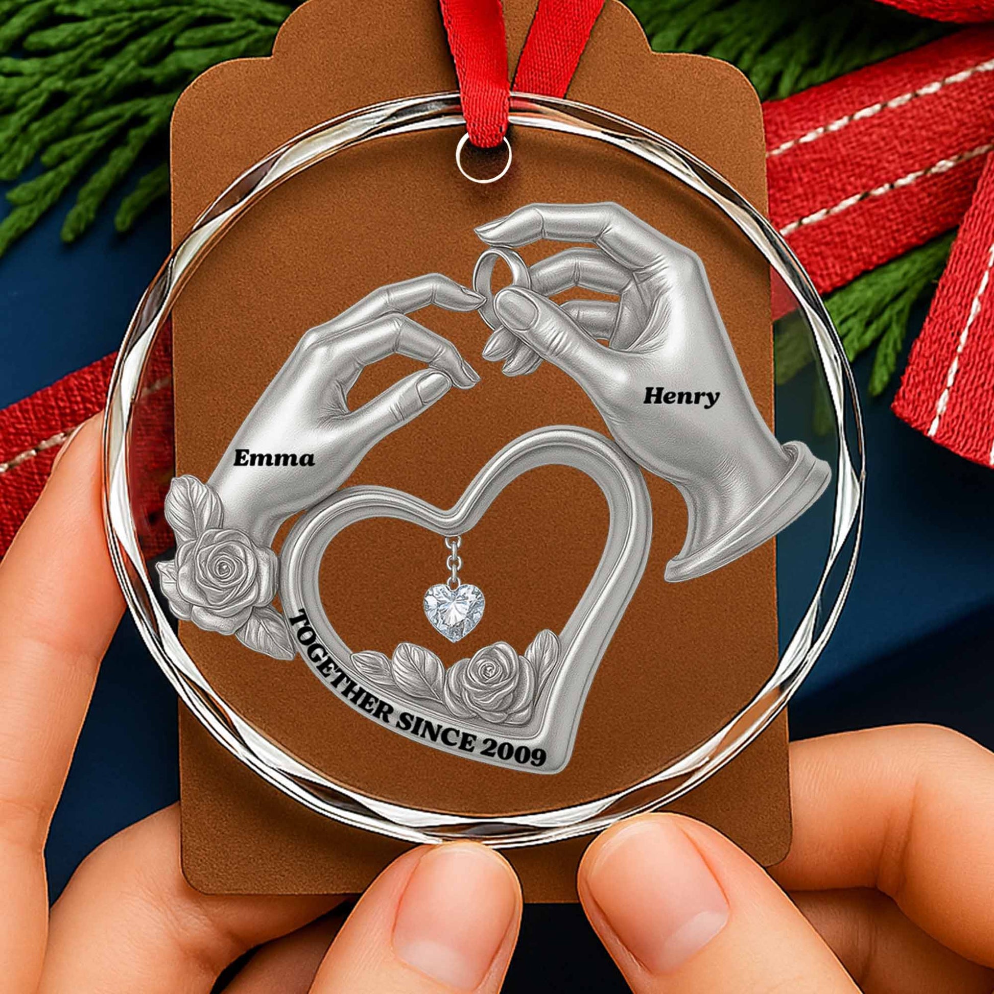 Together Since, Hands Forming Heart With Roses