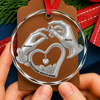 Together Since, Hands Forming Heart With Roses