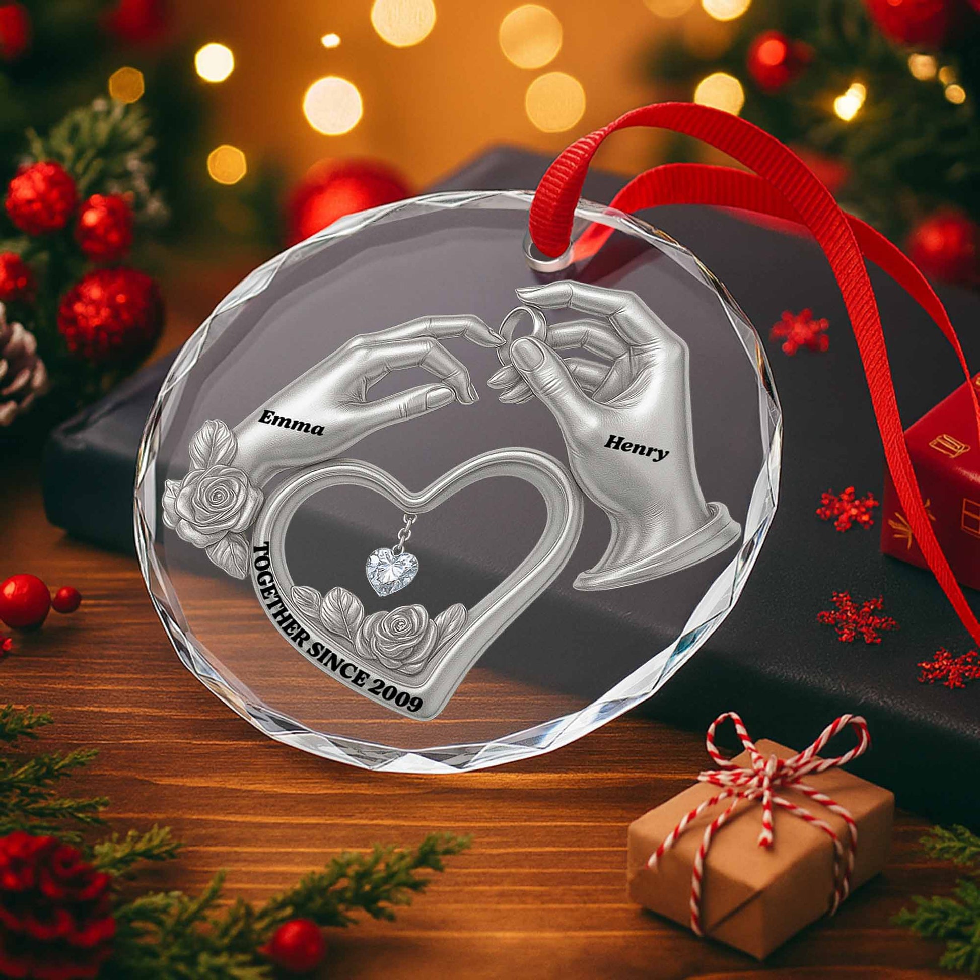 Together Since, Hands Forming Heart With Roses