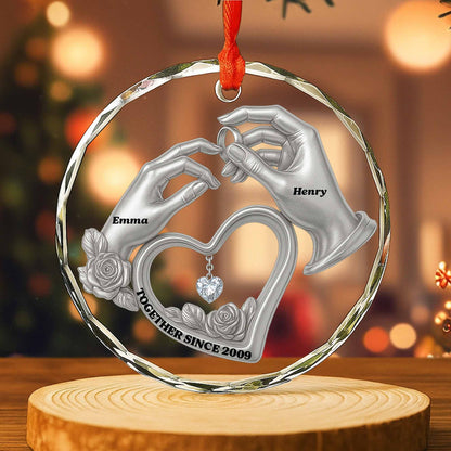 Together Since, Hands Forming Heart With Roses