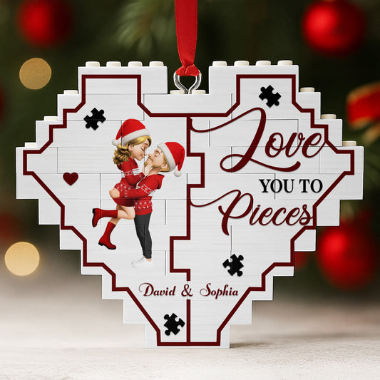 Love You To Pieces Heart With Loving Couple