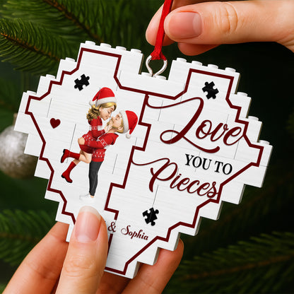 Love You To Pieces Heart With Loving Couple