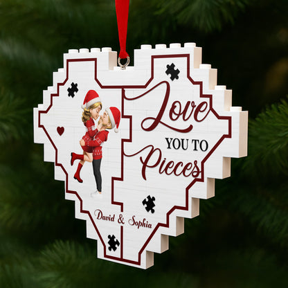 Love You To Pieces Heart With Loving Couple
