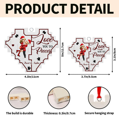 Love You To Pieces Heart With Loving Couple