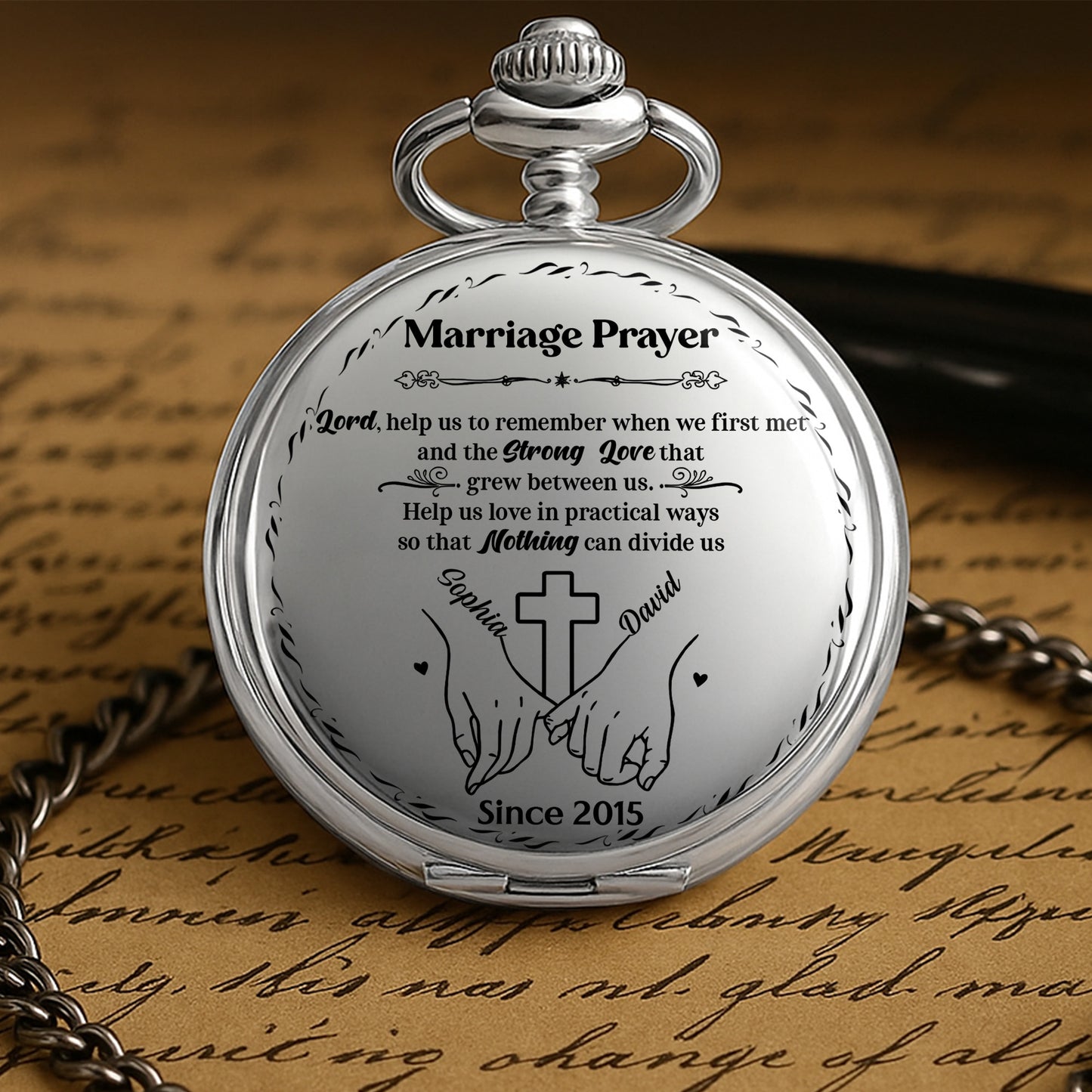 Marriage Prayer, Joined Hands And Cross