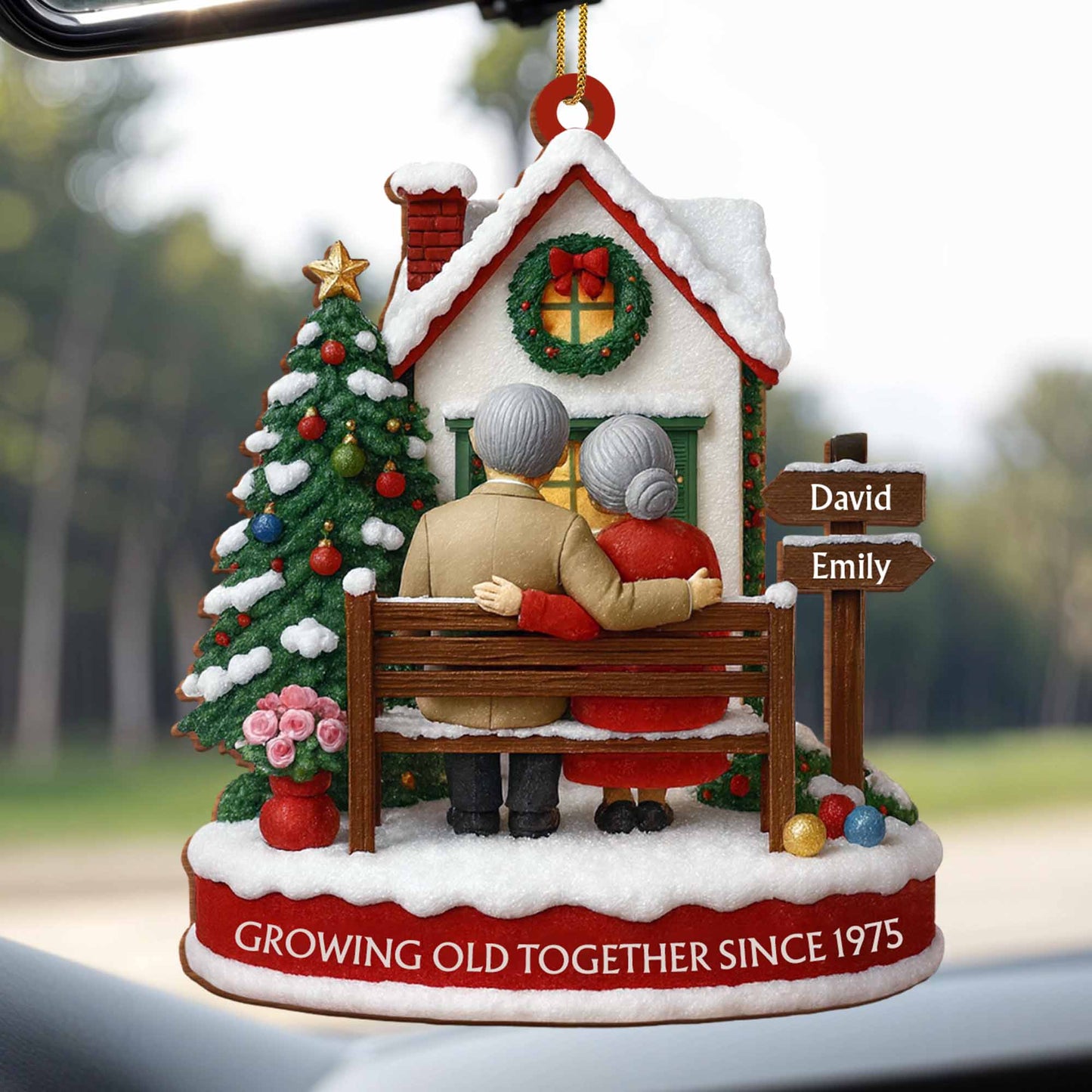 Growing Old Together, Christmas Tree And Snow Scene