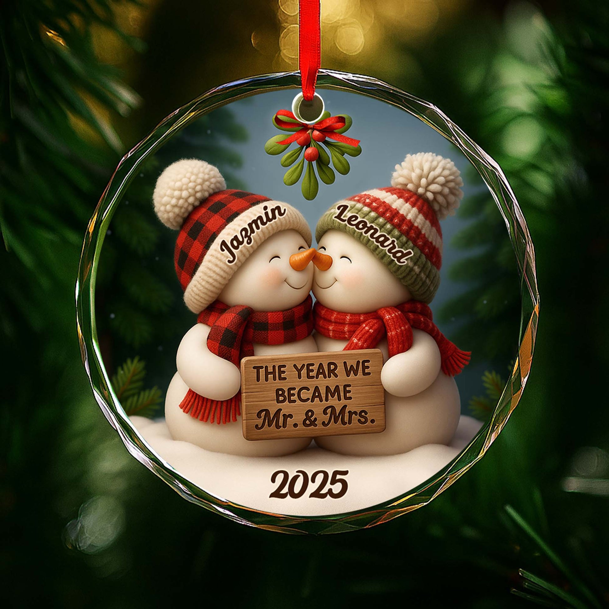 The Year We Became Mr And Mrs Featuring Snowmen And Mistletoe