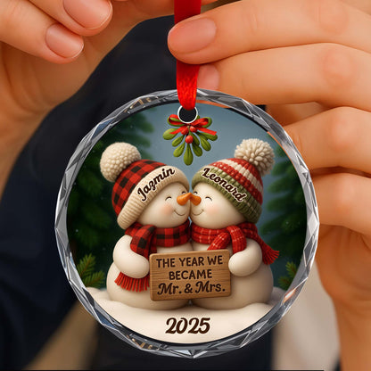 The Year We Became Mr And Mrs Featuring Snowmen And Mistletoe