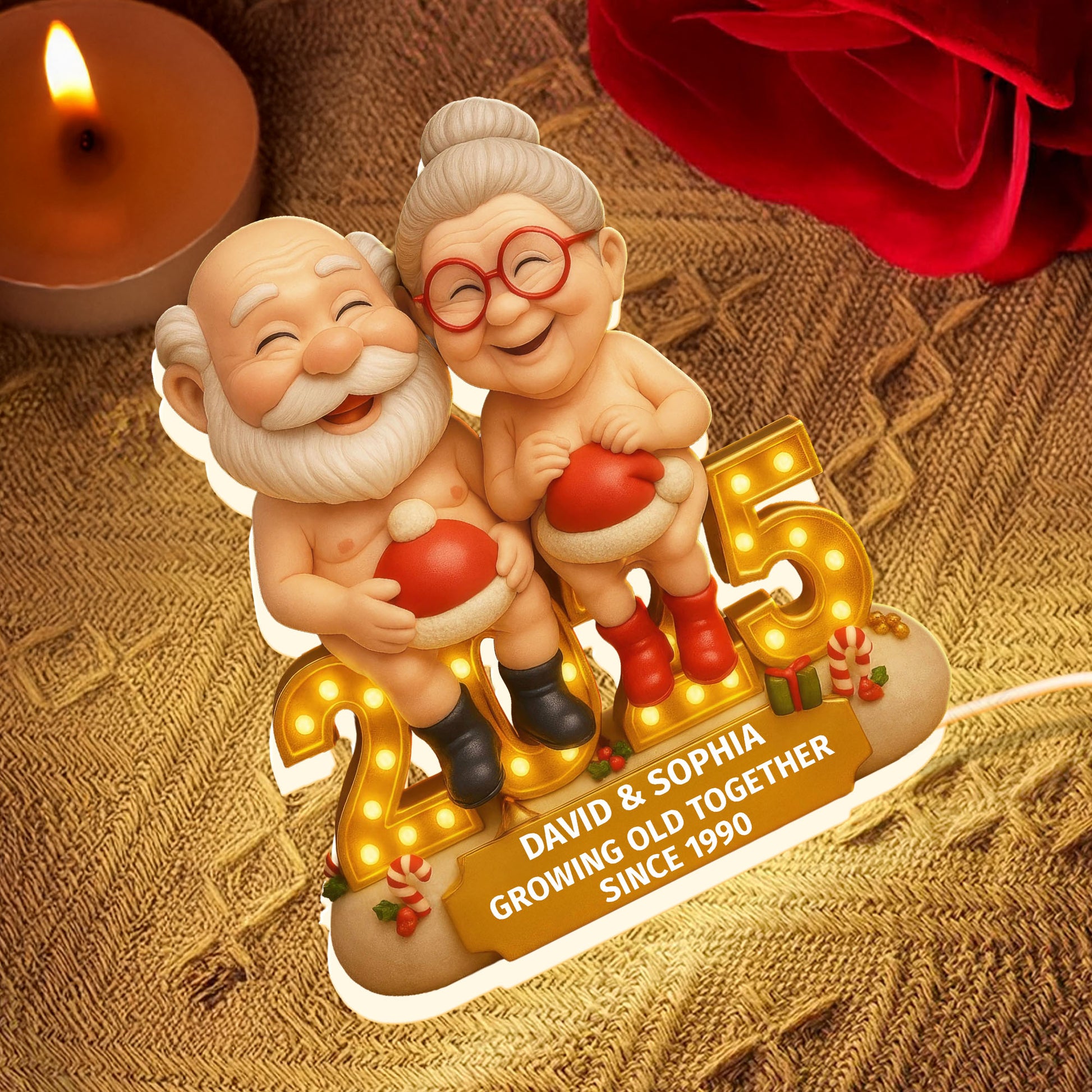 Growing Old Together Since [Year], Elderly Couple Embrace