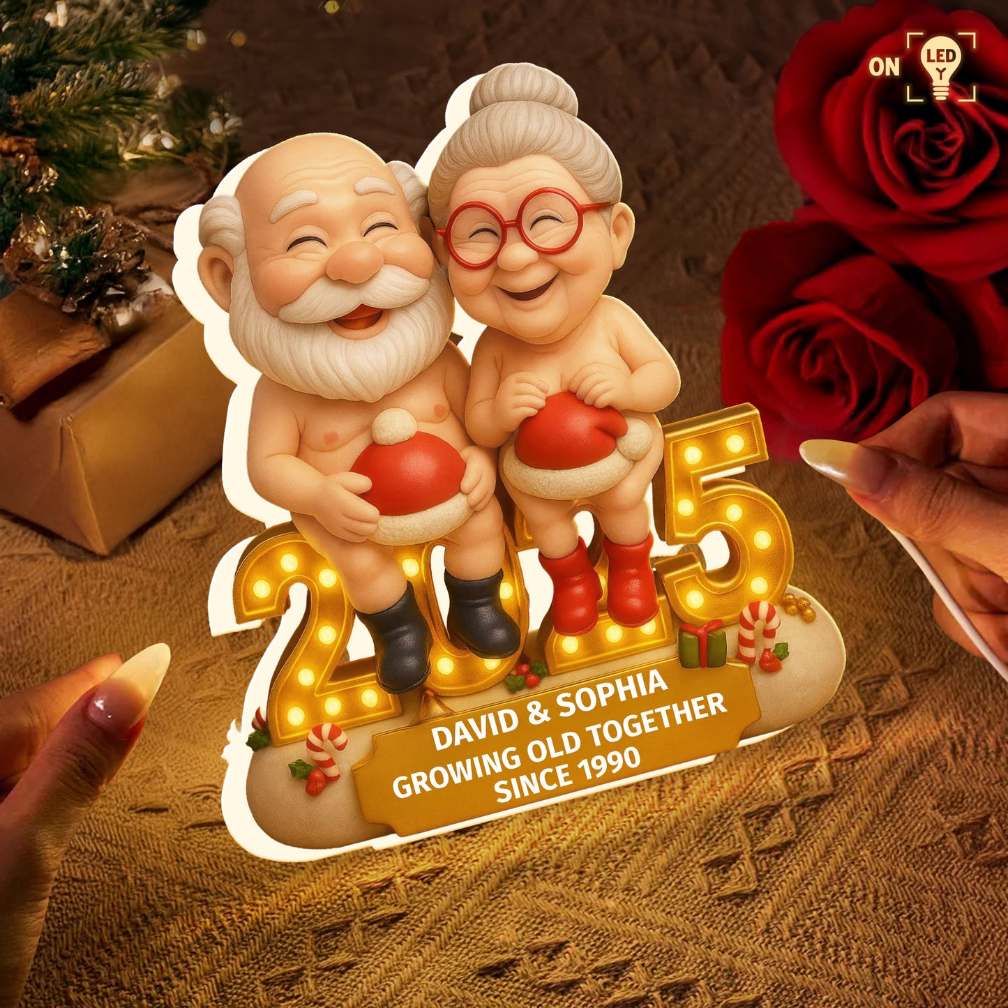 Growing Old Together Since [Year], Elderly Couple Embrace