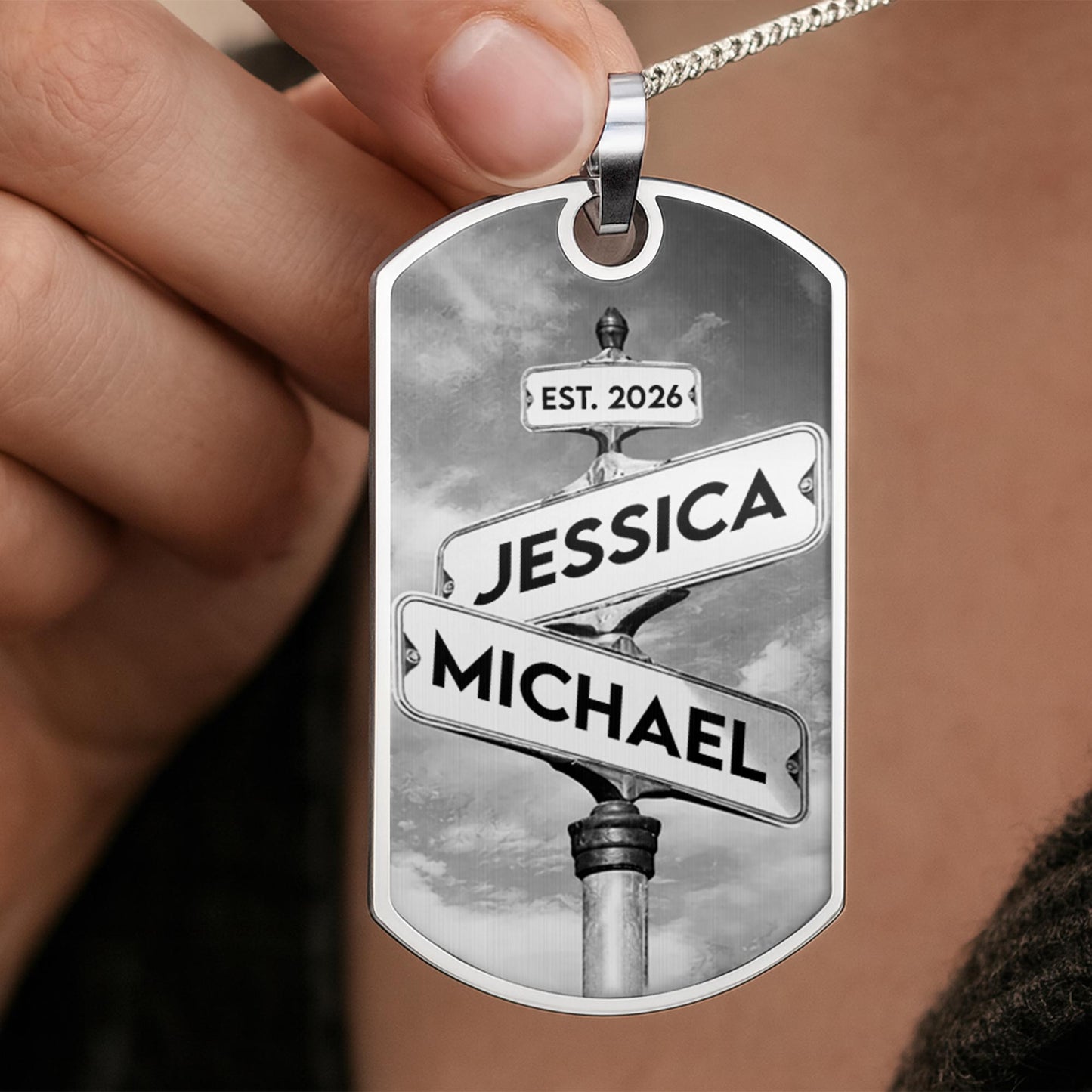 Customizable Street Sign Design Necklace