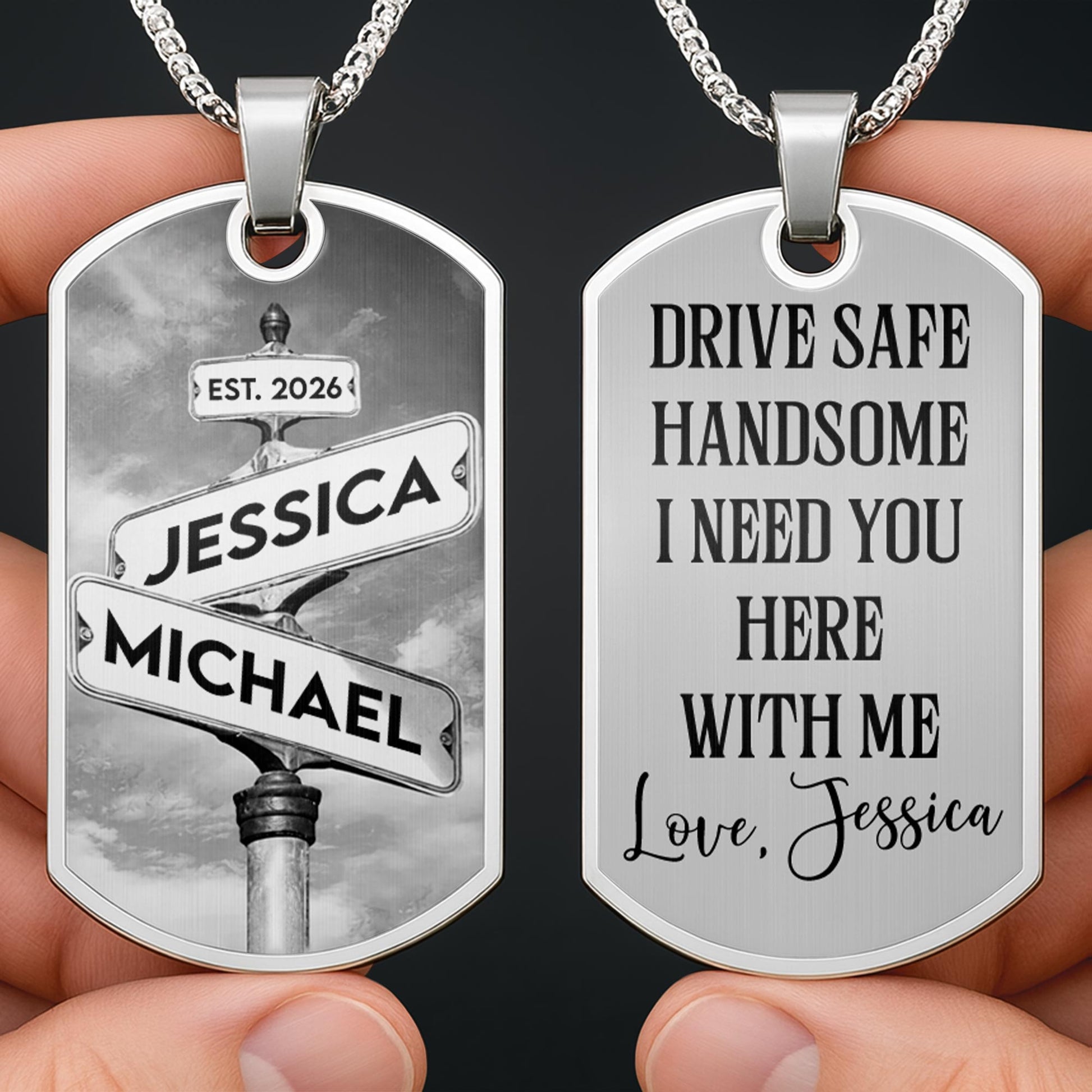 Customizable Street Sign Design Necklace