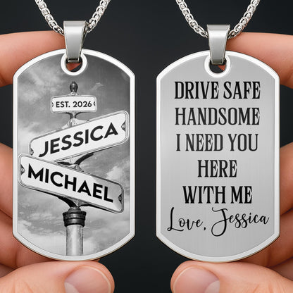 Customizable Street Sign Design Necklace