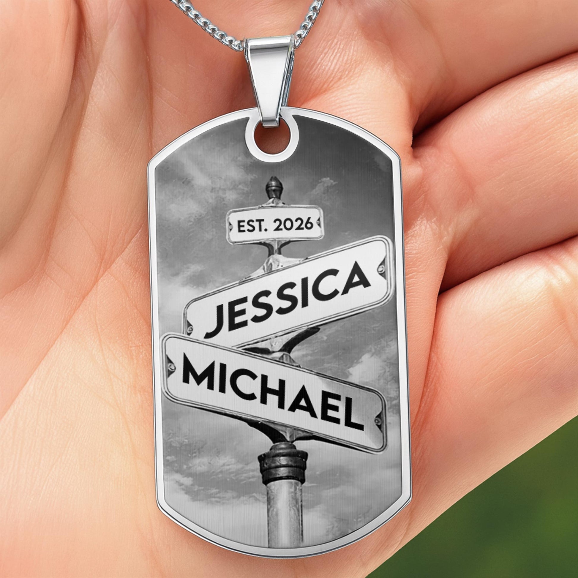Customizable Street Sign Design Necklace