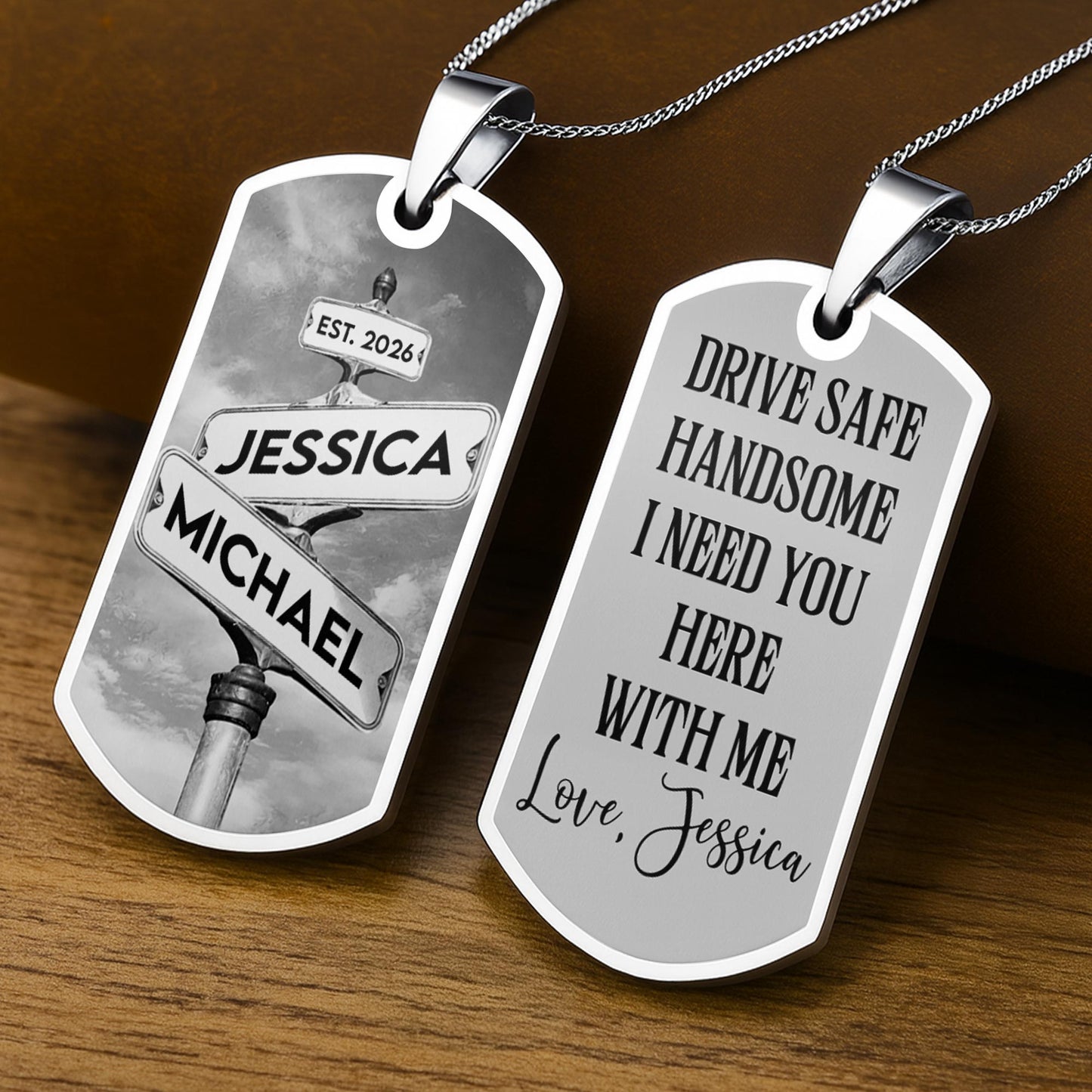 Customizable Street Sign Design Necklace