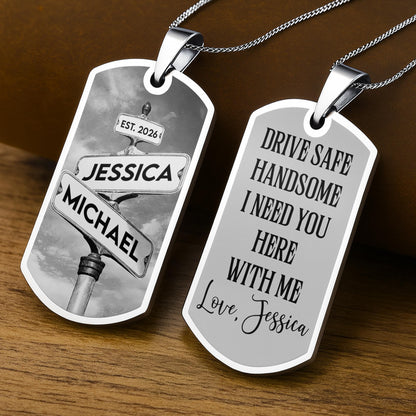 Customizable Street Sign Design Necklace