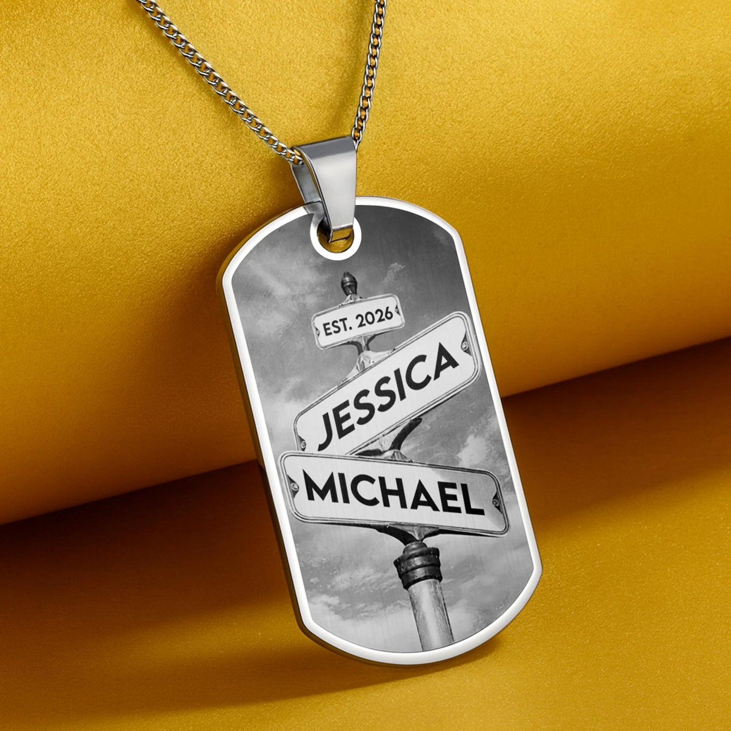 Customizable Street Sign Design Necklace