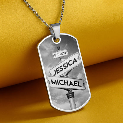 Customizable Street Sign Design Necklace