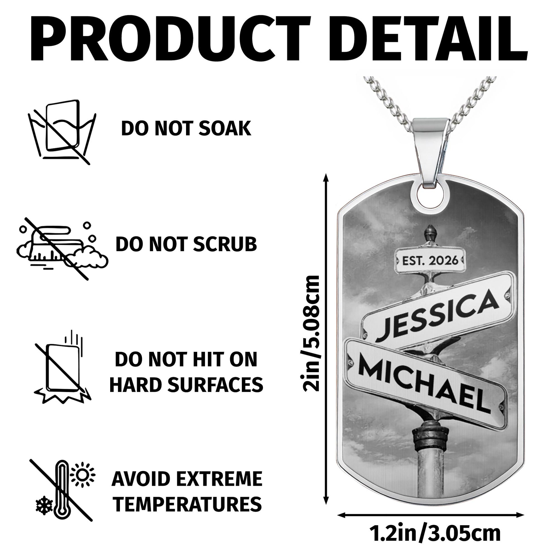 Customizable Street Sign Design Necklace