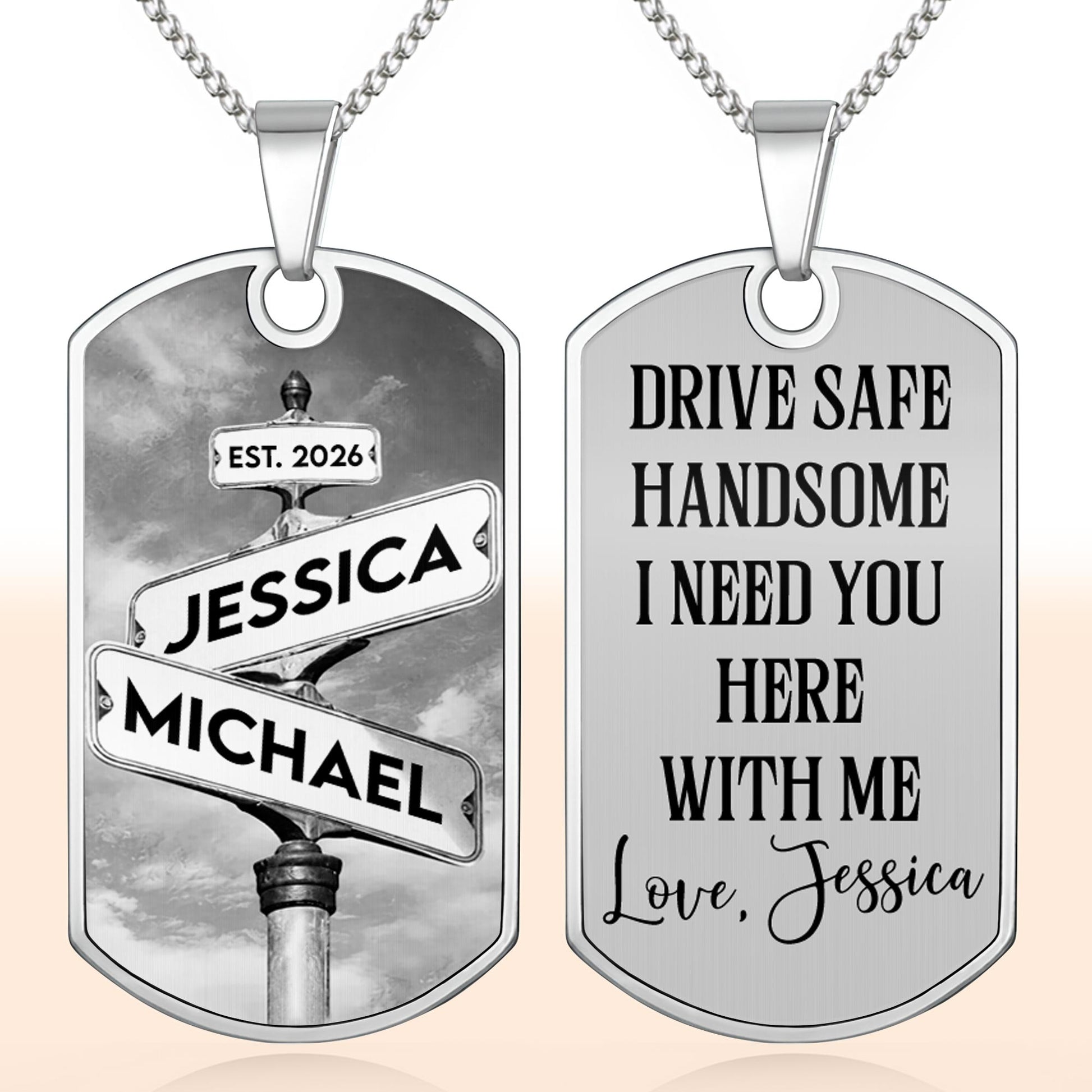Customizable Street Sign Design Necklace