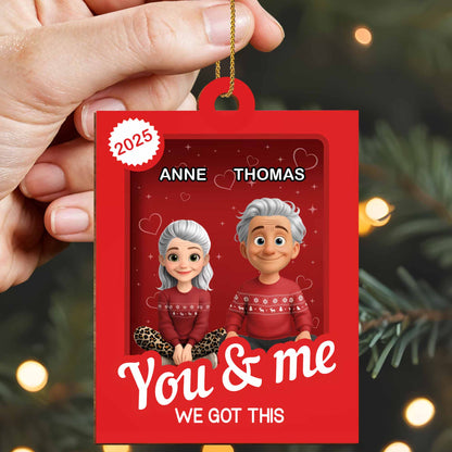 You & Me We Got This, Elderly Couple Ornament
