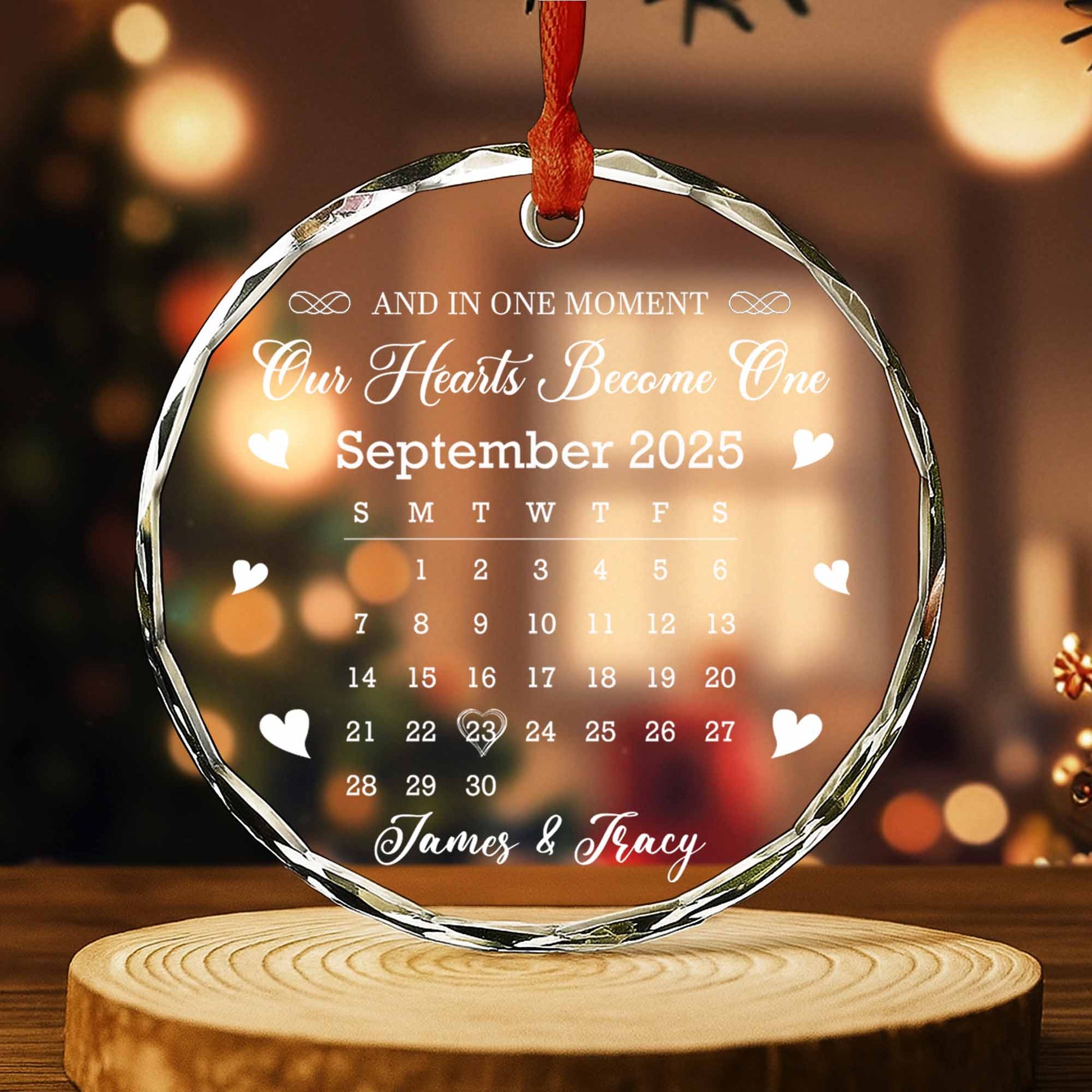 And In One Moment Our Hearts Become One, Calendar With Hearts