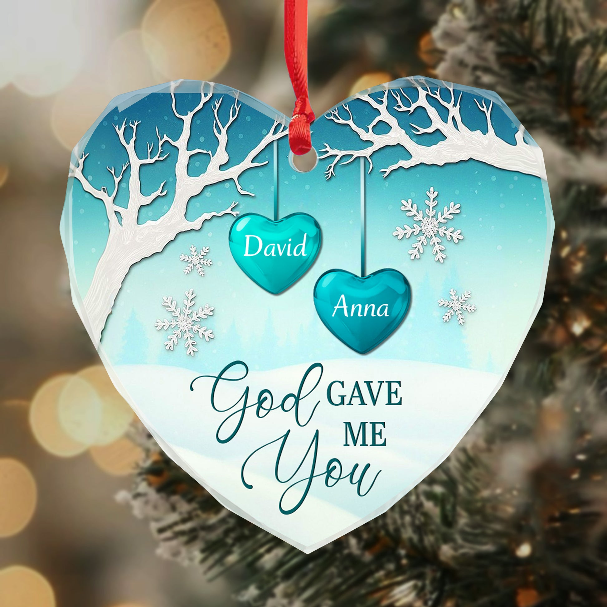 God Gave Me You Heart And Trees Design