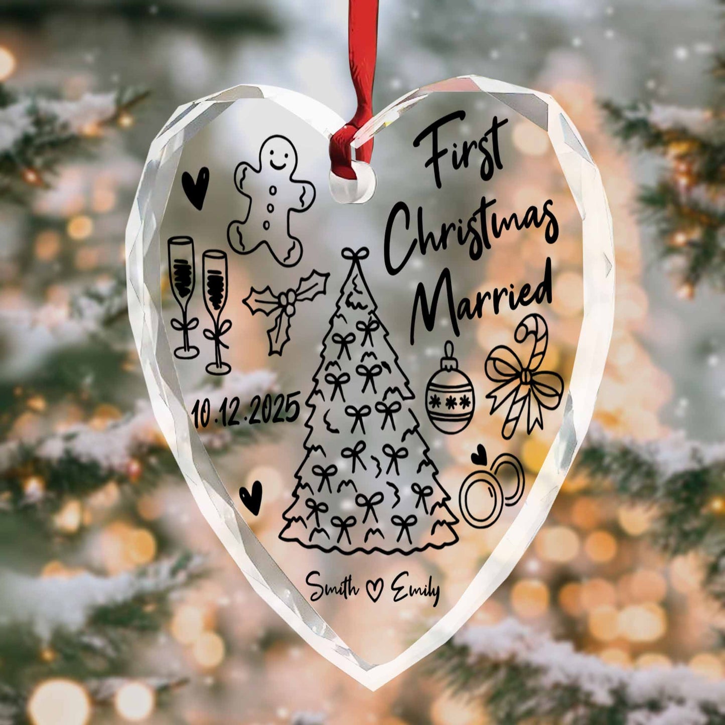 First Christmas Married, Christmas Tree And Gingerbread