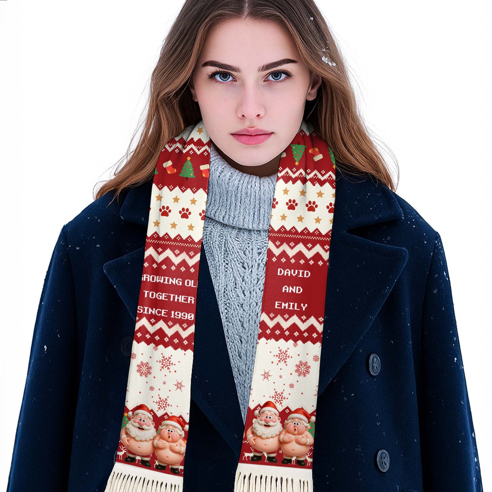 Growing Old Together Since, Festive Santa Claus Design