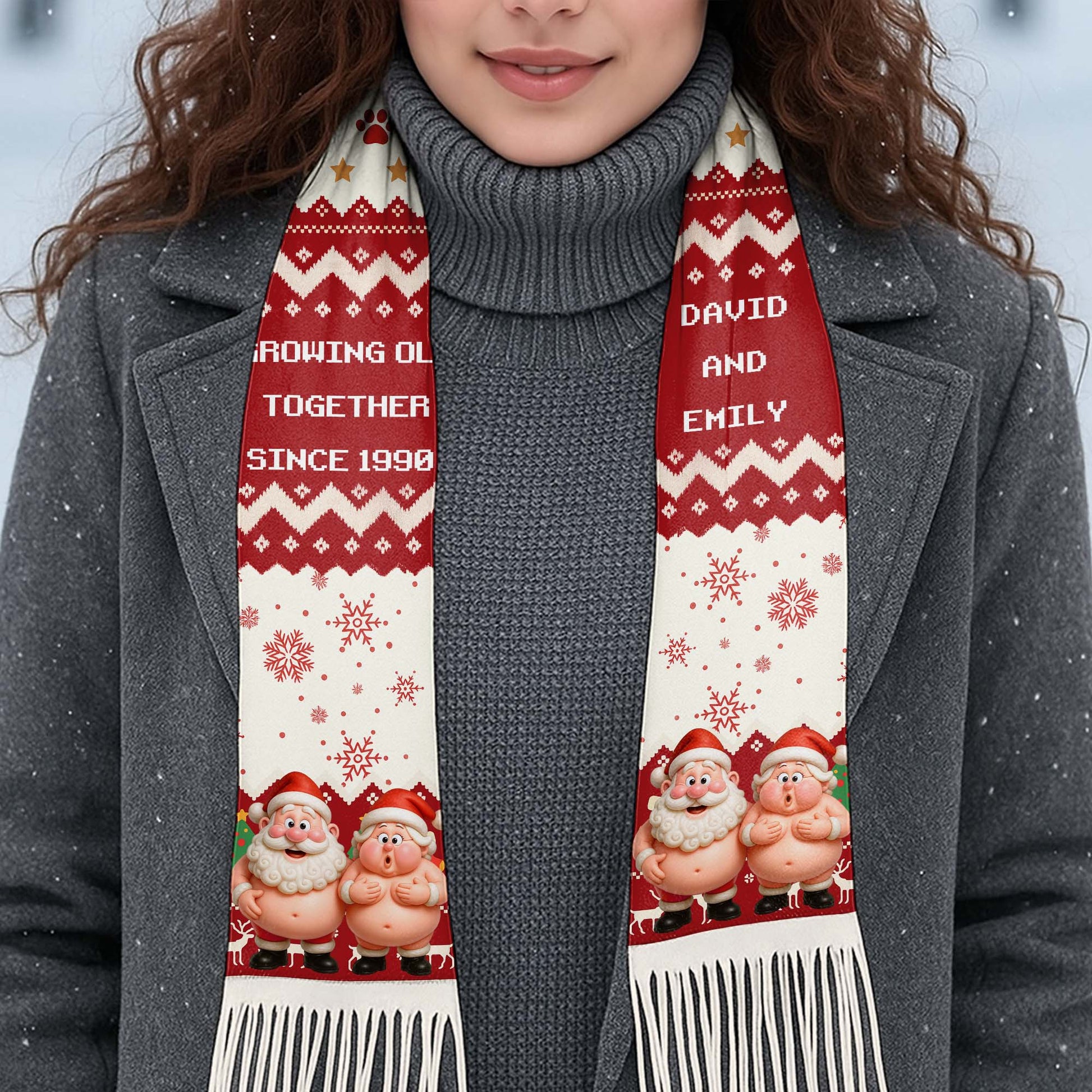 Growing Old Together Since, Festive Santa Claus Design