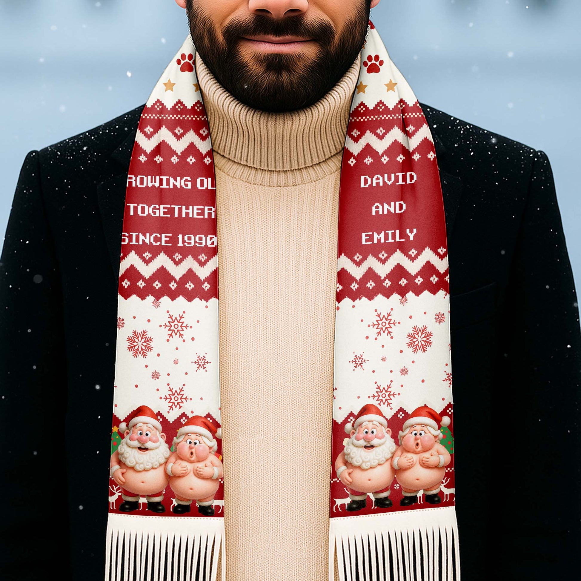 Growing Old Together Since, Festive Santa Claus Design