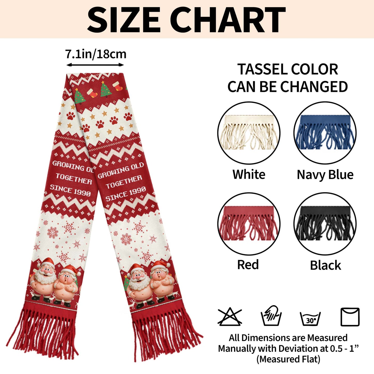 Growing Old Together Since, Festive Santa Claus Design