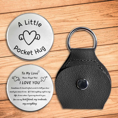 A Little Pocket Hug, Heart And Keychain Love Token