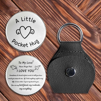 A Little Pocket Hug, Heart And Keychain Love Token