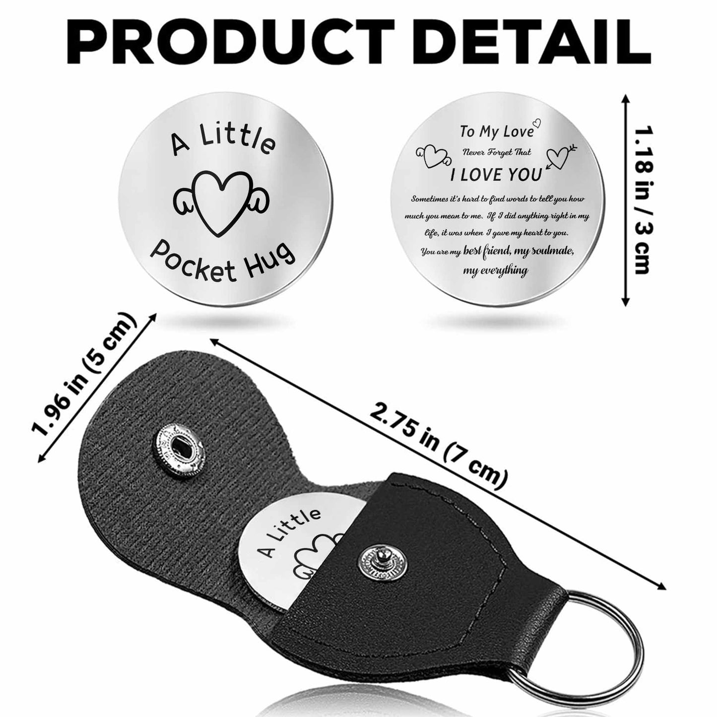 A Little Pocket Hug, Heart And Keychain Love Token