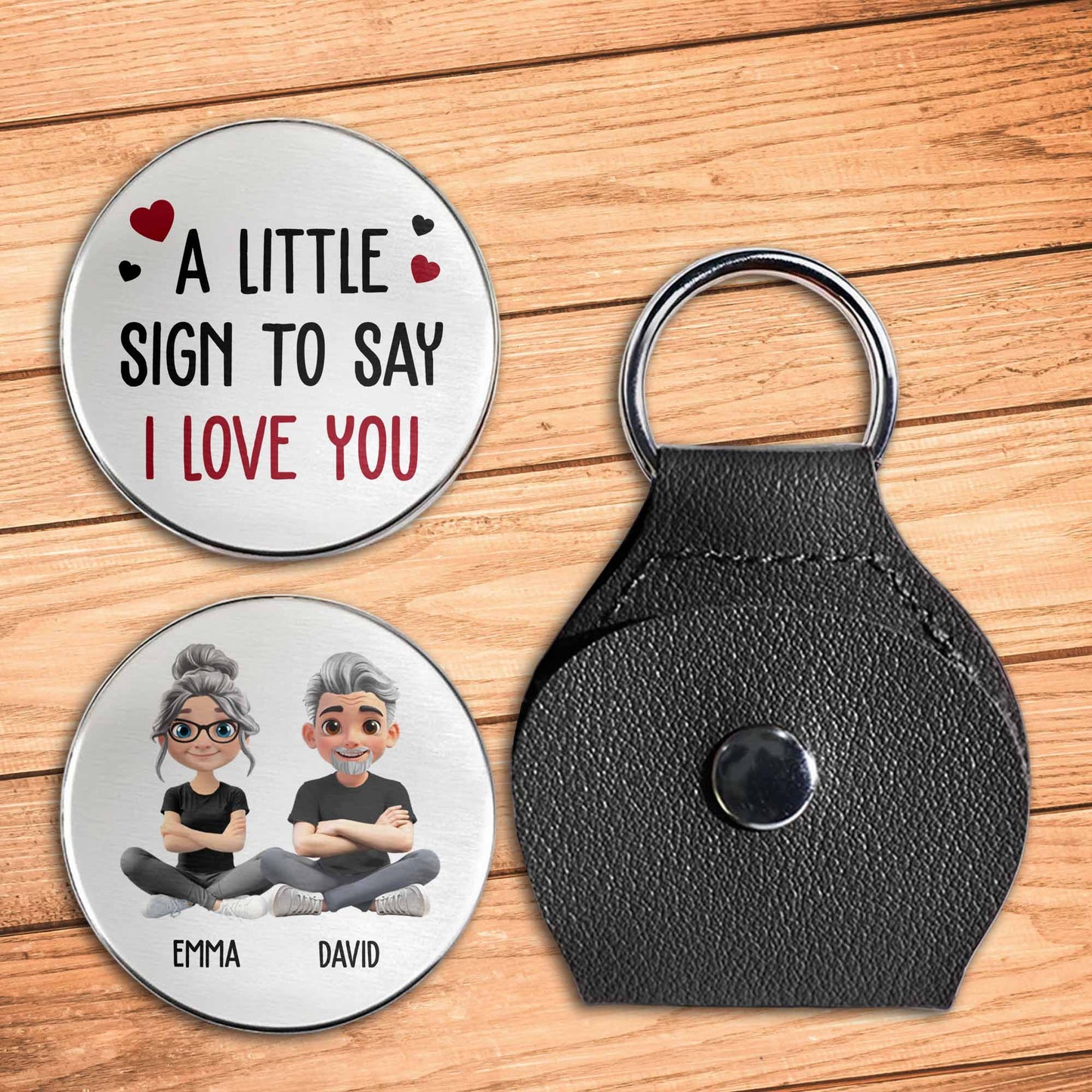 A Little Sign To Say I Love You, Heart And Cartoon Figures