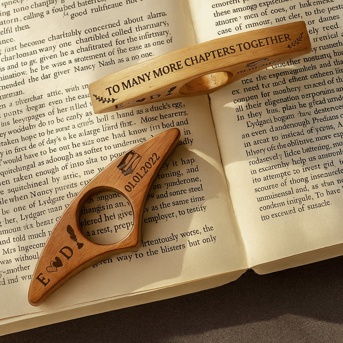 To Many More Chapters Together Wooden Page Holder