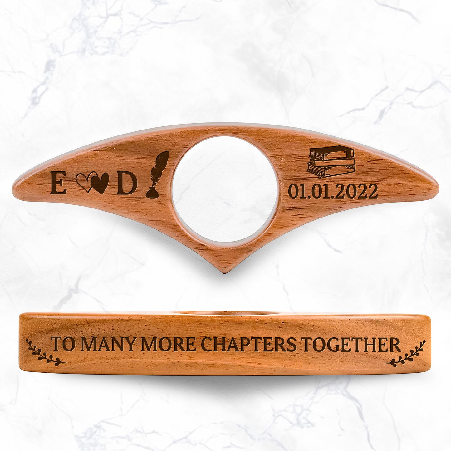 To Many More Chapters Together Wooden Page Holder