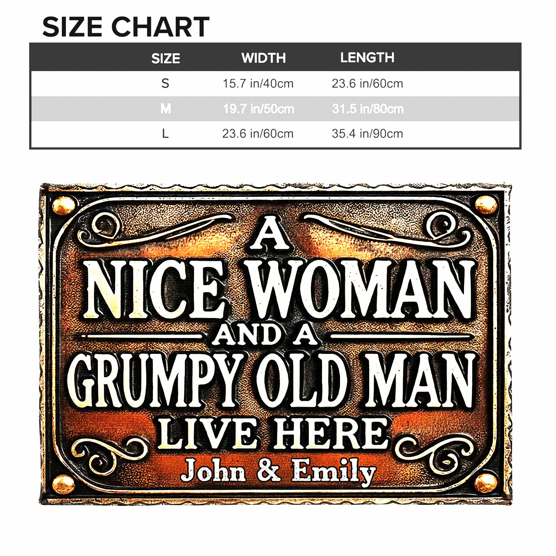 A Nice Woman And A Grumpy Old Man Live Here Vintage Design