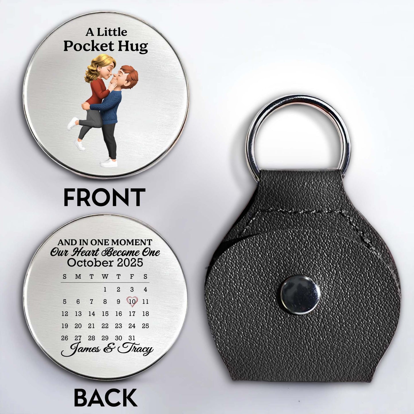 A Little Pocket Hug, Couple Embrace, Heart Calendar Design