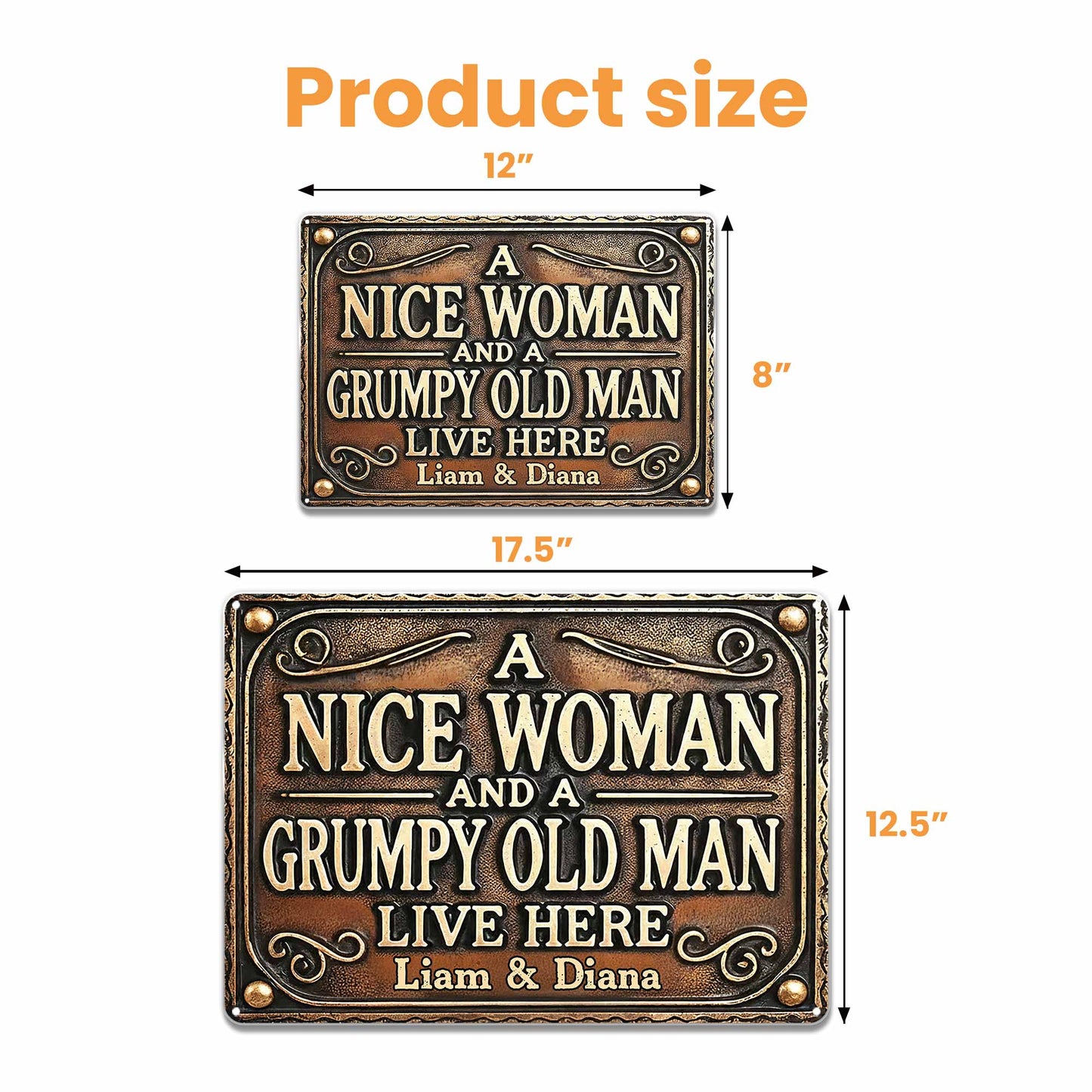 A Nice Woman And A Grumpy Old Man Live Here Sign