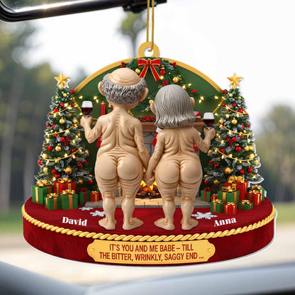 It's You And Me Babe, Elderly Couple Christmas Ornament