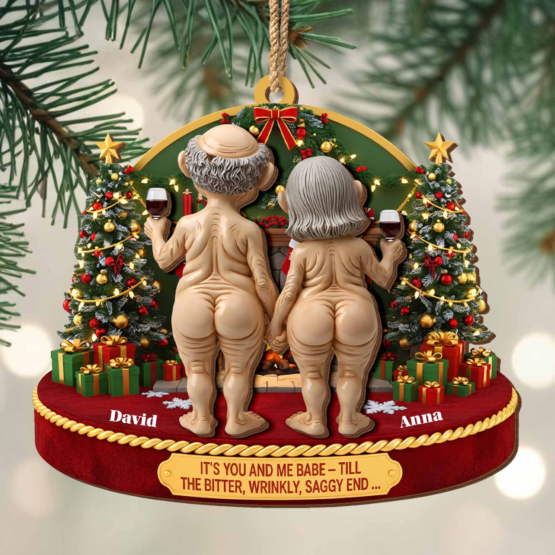 It's You and Me Babe, Christmas Tree and Wine Glass