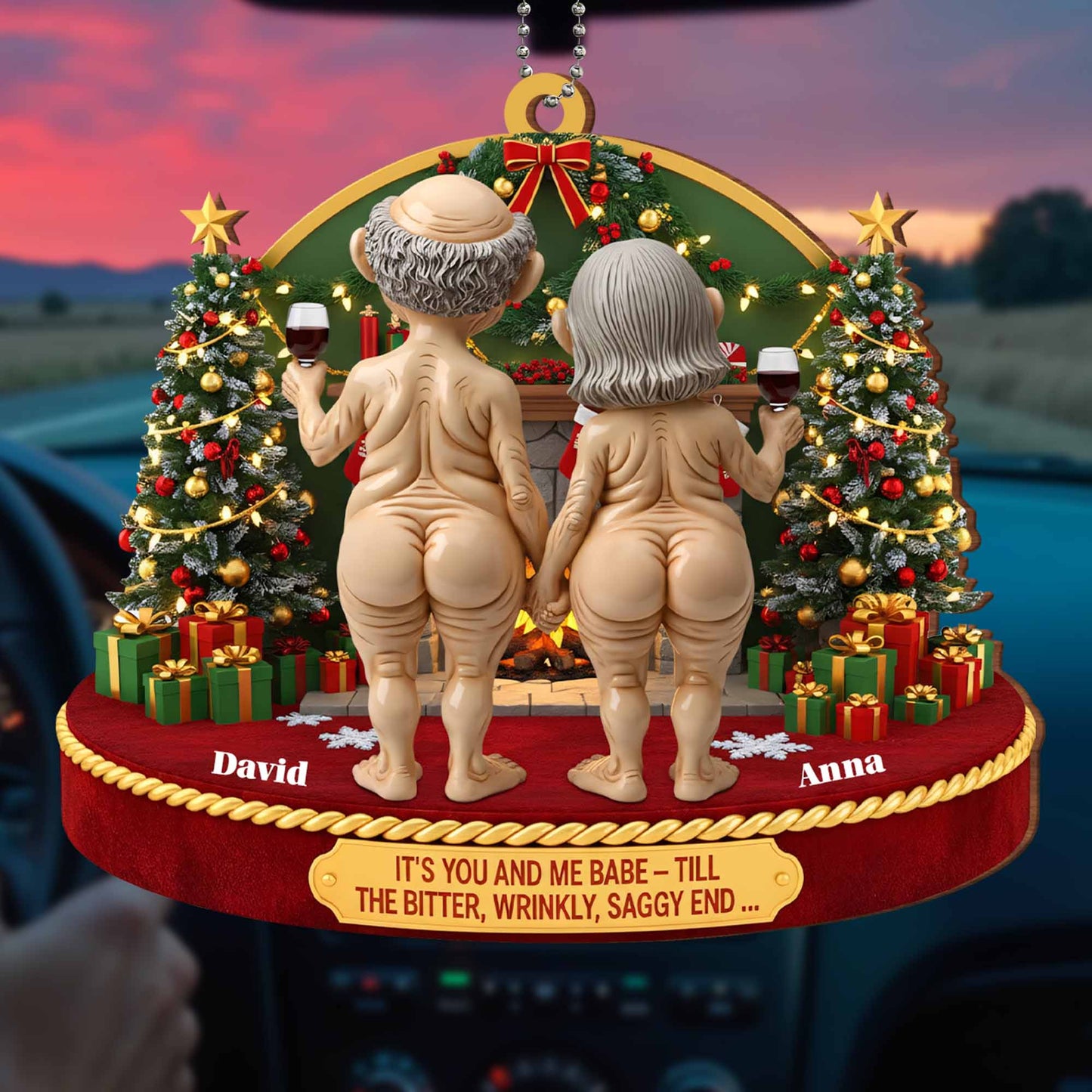 It's You And Me Babe, Elderly Couple With Christmas Tree