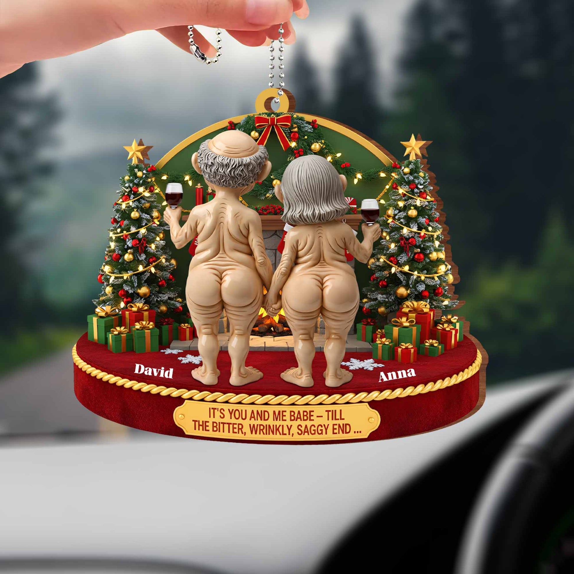 It's You And Me Babe, Elderly Couple With Christmas Tree