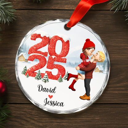 Capture Your Special Moments, Snowy Scene With Loving Couple