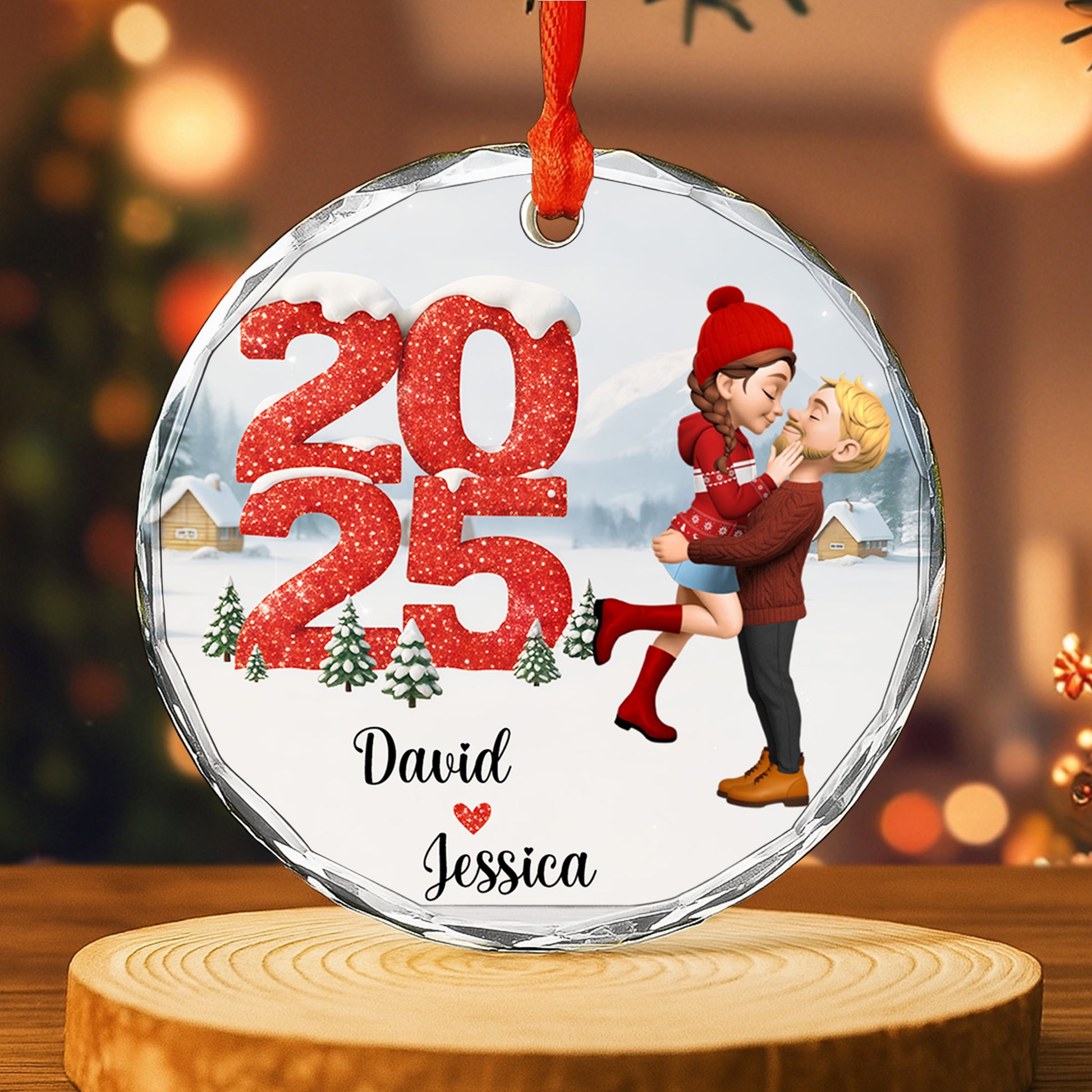 Capture Your Special Moments, Snowy Scene With Loving Couple