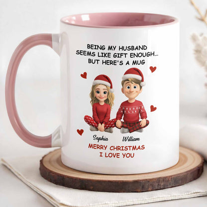 Merry Christmas I Love You, Couple With Santa Hats