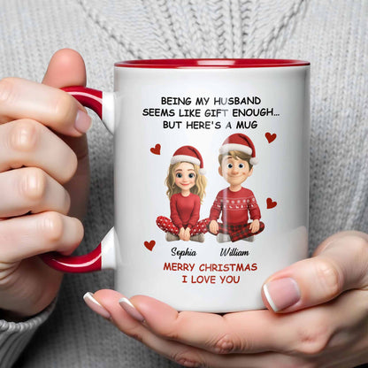 Merry Christmas I Love You, Couple With Santa Hats