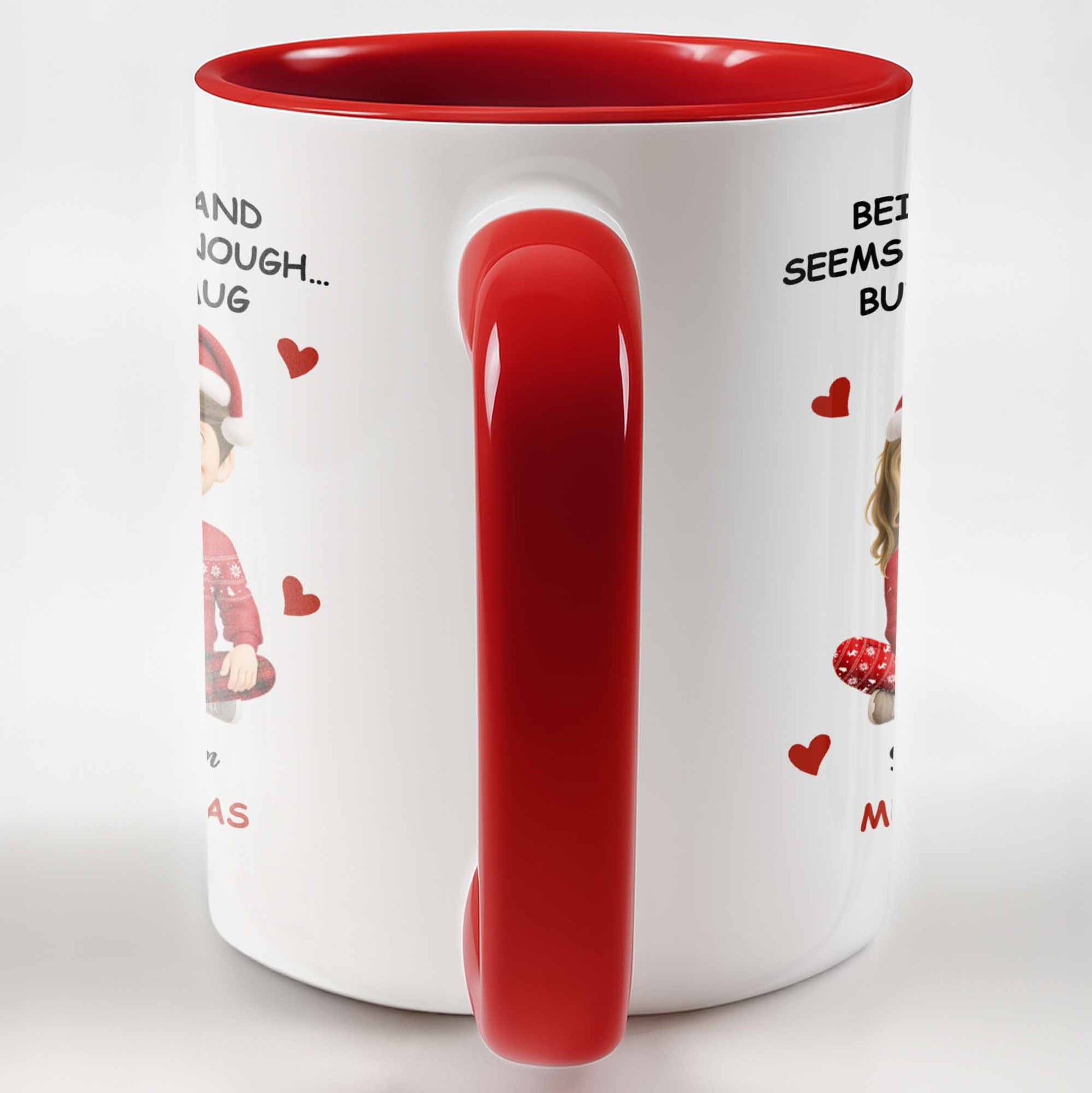 Merry Christmas I Love You, Couple With Santa Hats